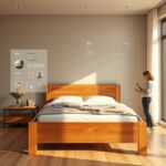 łóżko dębowe 100x200