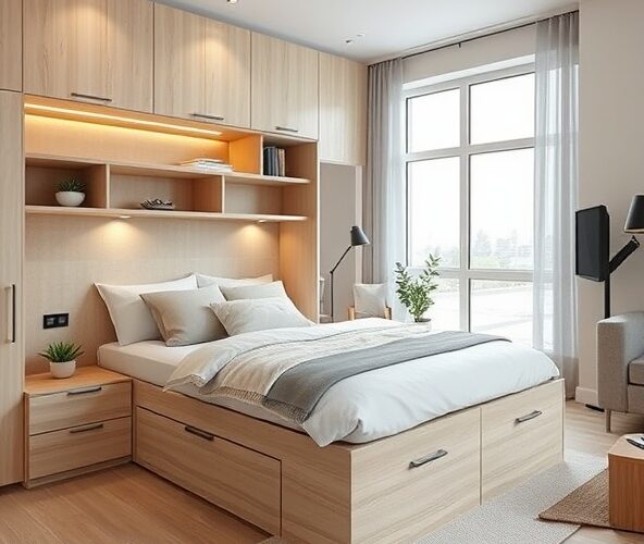 Jak wybrać łóżko z zagłówkiem do kawalerki, by oszczędzić miejsce?