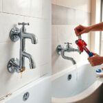 bateria wannowa ścienna