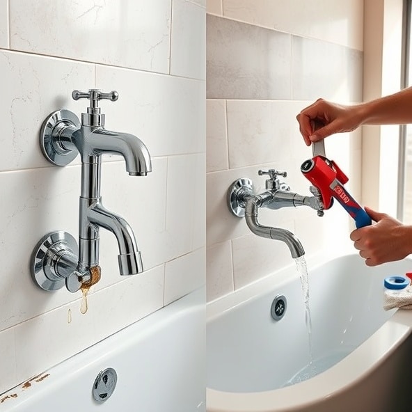 bateria wannowa ścienna