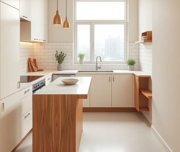 Jak wybrać blat na wymiar w Warszawie do małej kuchni z wyspą?