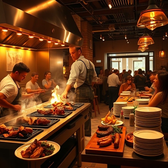 grill z wędzarnią metalowy