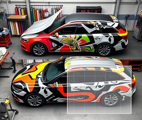 Ile metrów folii potrzeba na oklejenie samochodu osobowego w wersji kombi z pełną reklamą, łącznie z zderzakami i dachem?