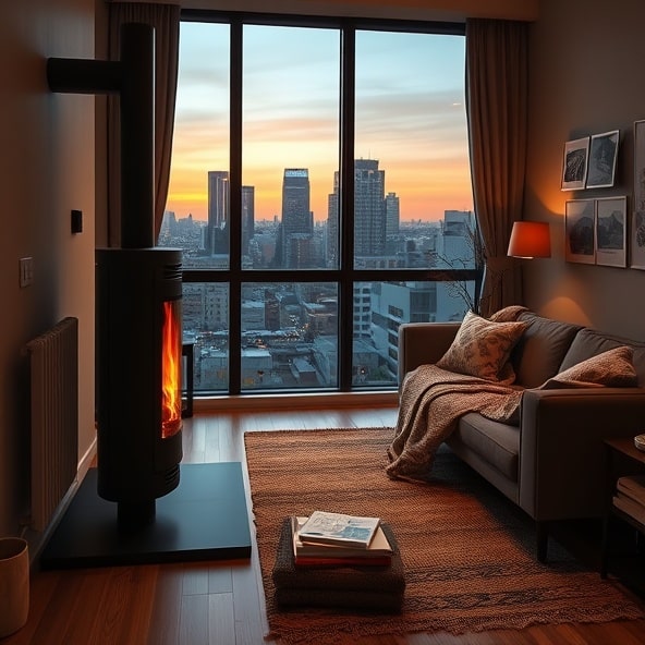 kominek gazowy wolnostojący