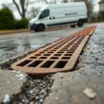 koryto z kratą żeliwną d400