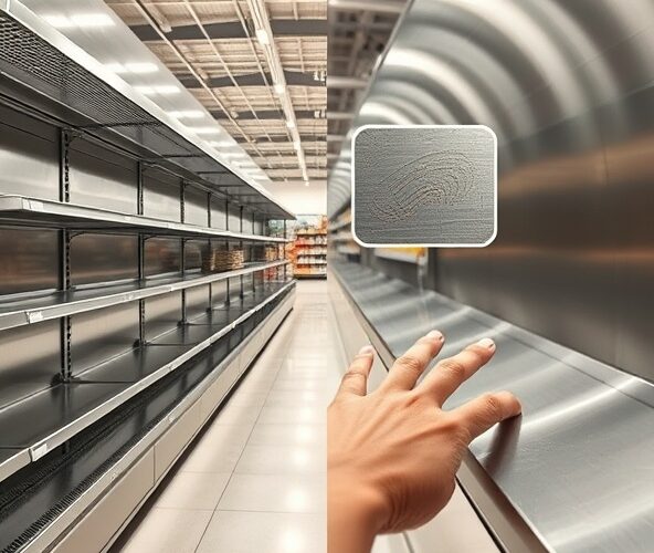 Czy niklowanie stali nierdzewnej na meblach sklepowych zmniejszy zarysowania i ślady palców?