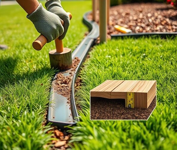 Jak samodzielnie zamontować obrzeże ogrodowe przy trawniku, żeby ograniczyć koszenie krawędzi?