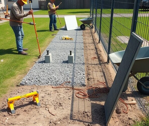 Jak przygotować podłoże pod ogrodzenie z siatki panelowej?