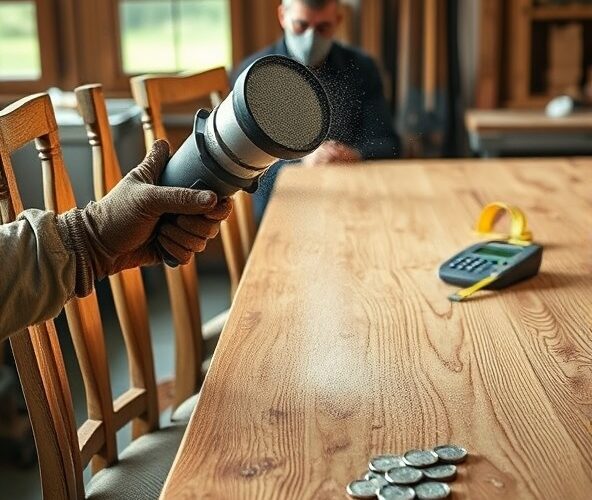Piaskowanie drewna cena: ile zapłacę za m² przy odnawianiu mebli?