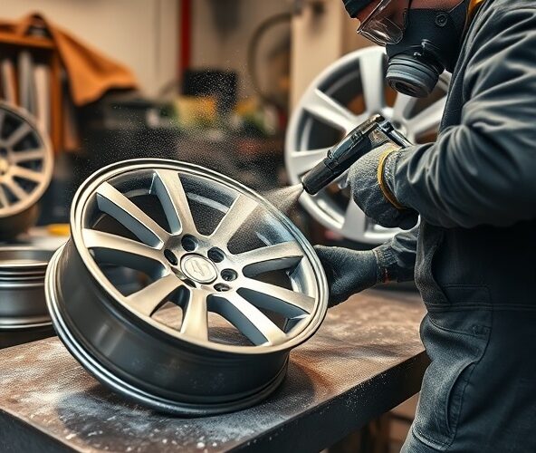 Czy piaskowanie metalu drobnym ścierniwem wystarczy, by poprawić przyczepność farby proszkowej na felgach w małym warsztacie?