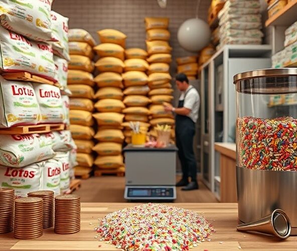 Czy zamawianie posypek do lodów Lotus po 5 kg/mies obniży koszty?