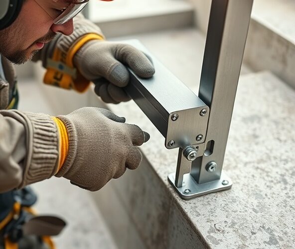 Jak bezpiecznie montować profile kwadratowe przy budowie balustrady?