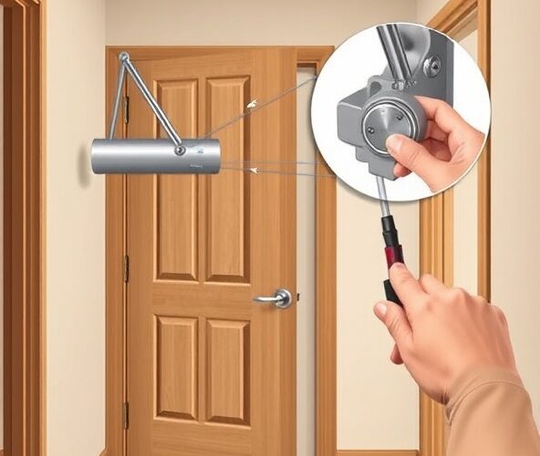 Jak ustawić regulację samozamykacza drzwi, by zmniejszyć przeciągi?