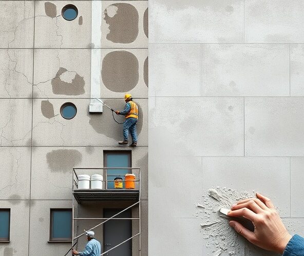 Renowacja betonu elewacji przed malowaniem — czy warto?