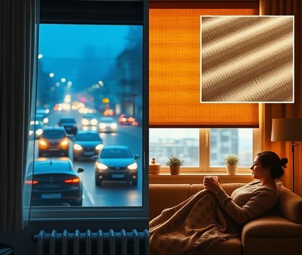 Czy rolety Rembertów z tkaniną zaciemniającą realnie obniżą rachunki za ogrzewanie i wyciszą mieszkanie przy ruchliwej ulicy?