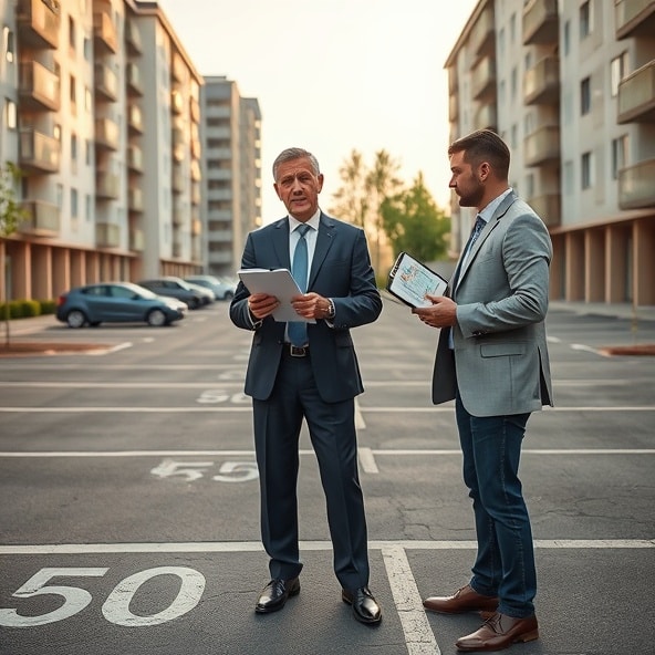 skup miejsc parkingowych