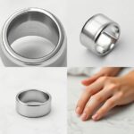 szerokie pierścionki srebrne