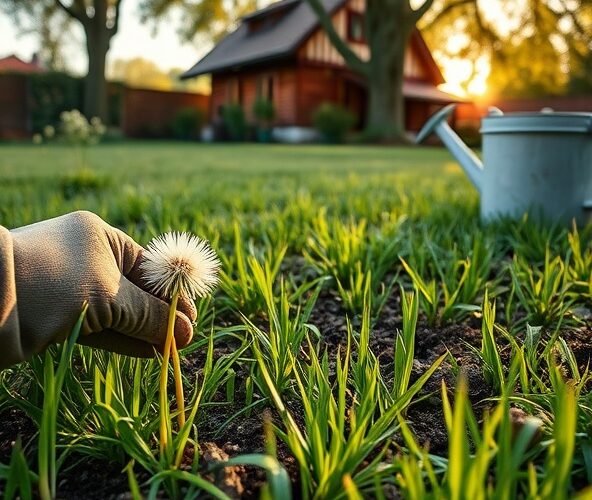 Jak zwalczyć chwasty w trawie z siewu w Podkowie Leśnej bez chemii?