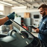 wymiana szyby przedniej w samochodzie