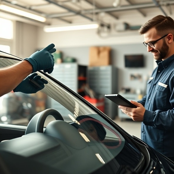 wymiana szyby przedniej w samochodzie