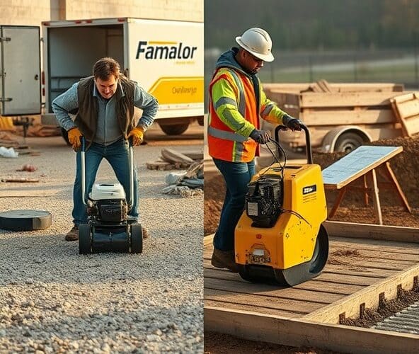 Czy wynajem zagęszczarki z operatorem opłaca się przy fundamentach?