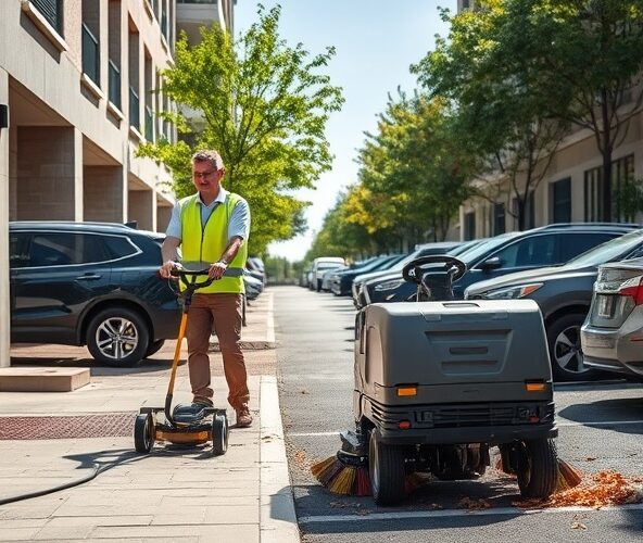 Jakie zamiatarki chodnikowe wybrać małej firmie sprzątającej do szybkiego czyszczenia parkingów i osiedli?