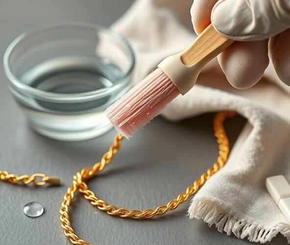 Jak bezpiecznie czyścić złoty łańcuszek kordel, by nie uszkodzić splotu?