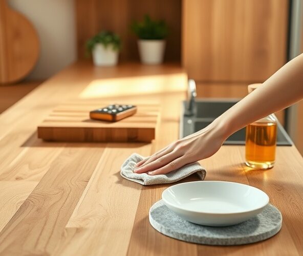 Jak czyścić blaty kuchenne drewniane, by uniknąć plam i zarysowań?