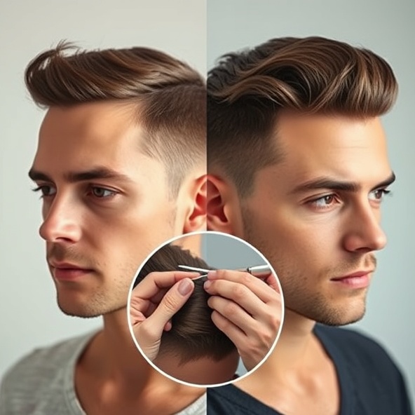 peruki męskie naturalne