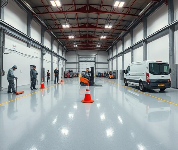 Kiedy w warsztacie można wjechać na posadzki żywiczne epoksydowe?