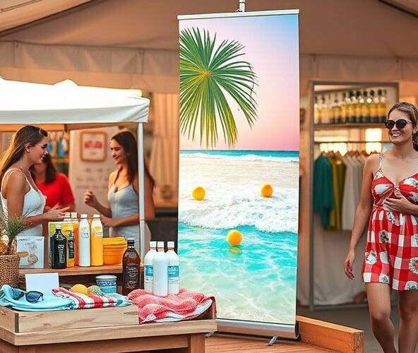 Jak zaprojektować roll up druk na stoisko letnie, by sprzedawać więcej?