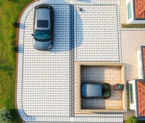 Jak zaplanować układanie kostki brukowej w Michałowicach przy podjeździe pod dwa auta, żeby uniknąć kolein i pęknięć nawierzchni?